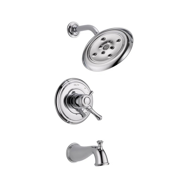 T17497 Cassidy Volume Control Tub and Shower Faucet Trim with Lever Handles and Monitor | Wayfair North America