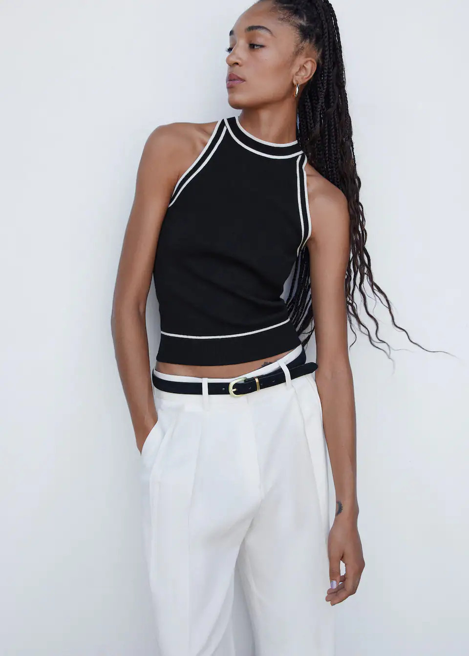 Search: Black and white tank vest top (202) | Mango United Kingdom | MANGO (UK)
