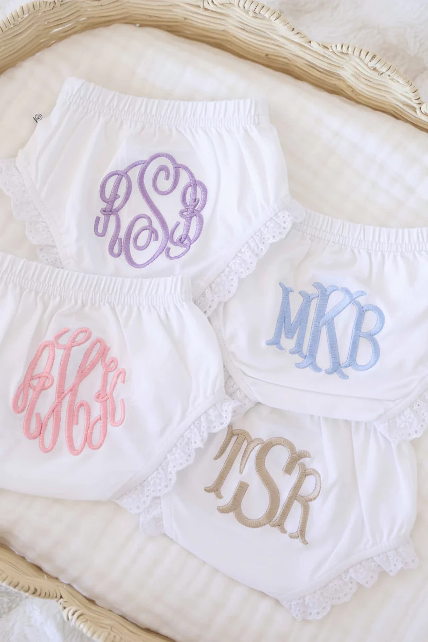 Personalized Lace Edge Bloomers | Caden Lane