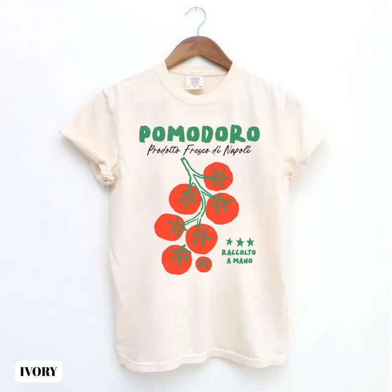 Comfort Colors\u00ae Tomato Shirt, Fruit Shirt, Botanical Shirt, Cottagecore Shirt, Vegan Shirt, ... | Etsy (Global)