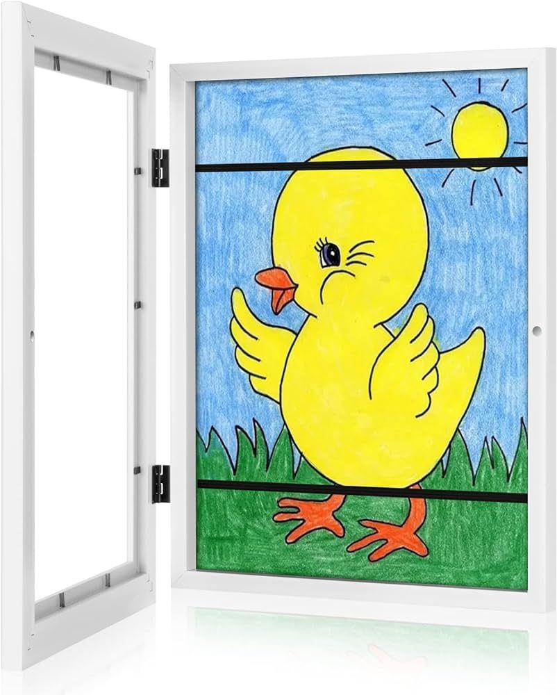 Kids Art Frames, 8.5x11 Front Opening Kids Artwork Frames Changeable, Upgrade White Artwork Displ... | Amazon (US)