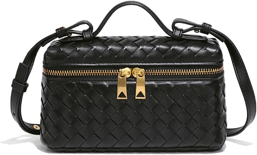 Womens Woven Crossbody Handbag Fashion Leather Top Handle Bag | Amazon (US)