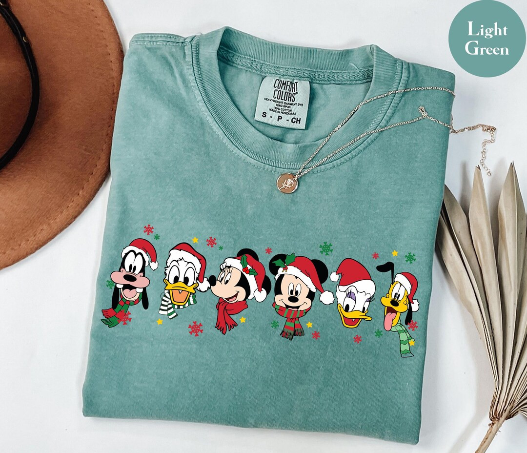 Comfort Colors® Mickey and Friends Christmas Shirt, Disney Christmas Shirt, Mickey Holiday Shirt... | Etsy (US)