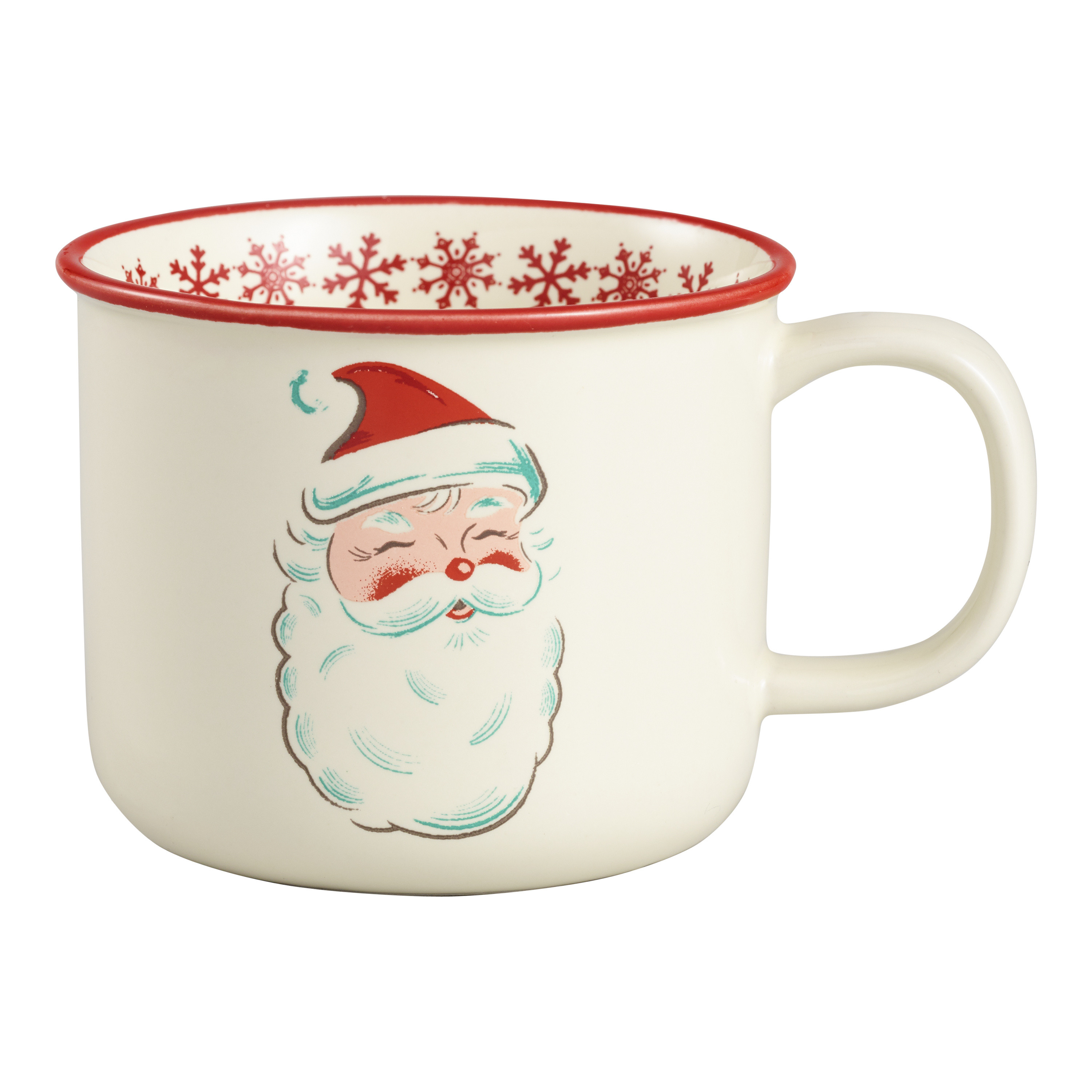 Retro Santa Merry Christmas Ceramic Mug | World Market