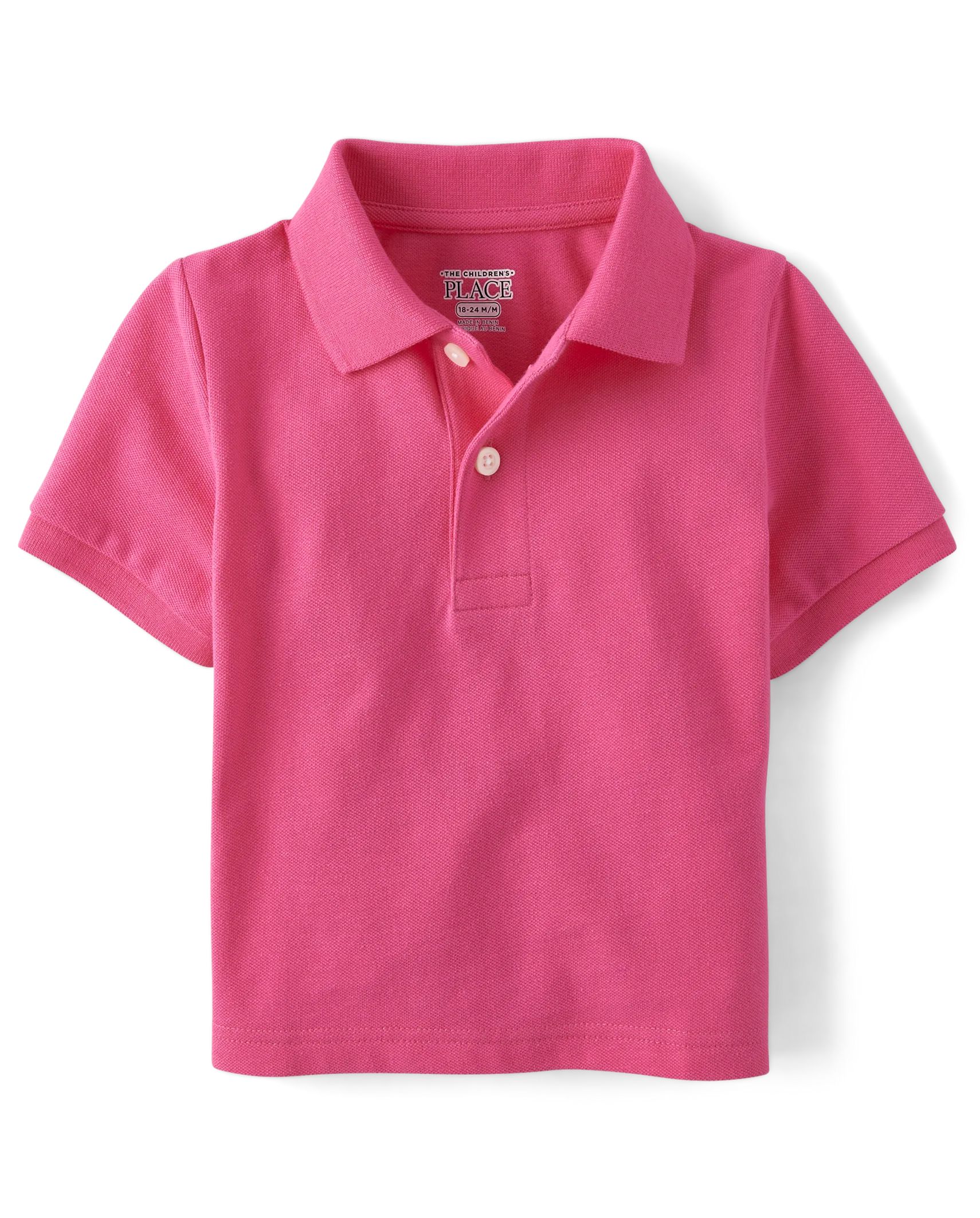 Baby And Toddler Boys Pique Polo - pink carmine | The Children's Place
