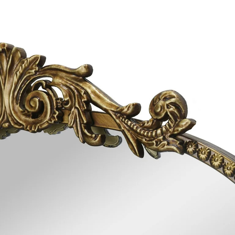 20" x 30" Filigree Arch Metal Wall Mirror Decor in Gold | Walmart (US)