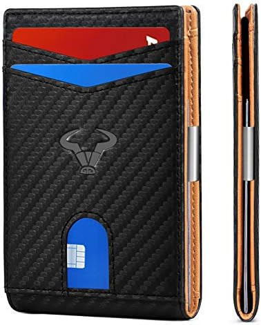 Slim Wallet Men,BULLIANT Leather Wallet Front Pocket Card Holders for Men 3"X4.3",11Cards+Money C... | Amazon (US)