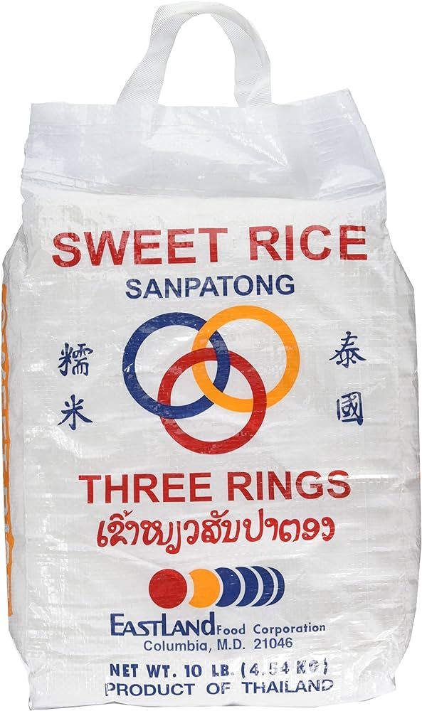 Three Rings Thai Sticky Rice (Sweet Rice), 160 Ounce | Amazon (US)