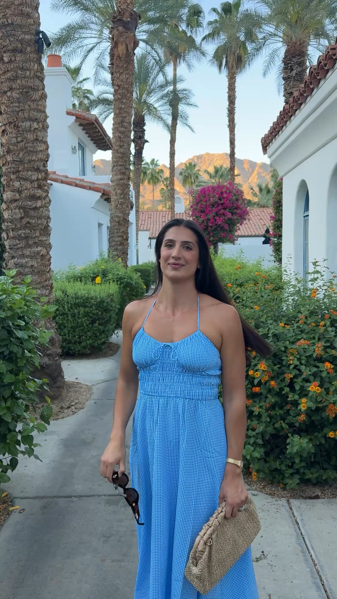 Gingham dress, Palm Springs, spring break, midi dress, vacation dress

#LTKootd #LTKTravel