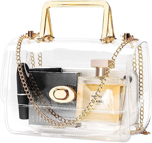 AONETIGER Clear Purse Women Stadium Approved, Cute Clear Crossbody Bag with Handle and Zipper for... | Amazon (US)