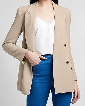 Peak Lapel Boyfriend Blazer | Express