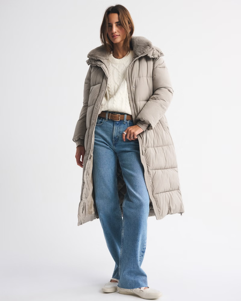 Nylon Long Puffer | Abercrombie & Fitch (US)