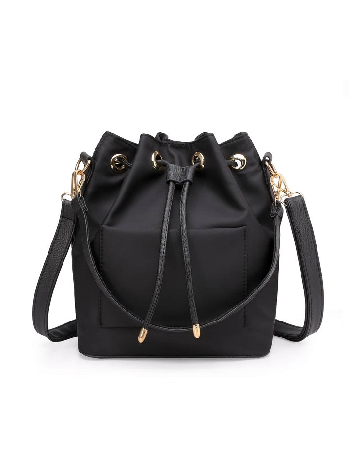 Lightweight,Business Casual Minimalist Drawstring Design Bucket Bag For Teen Girls Women College ... | SHEIN
