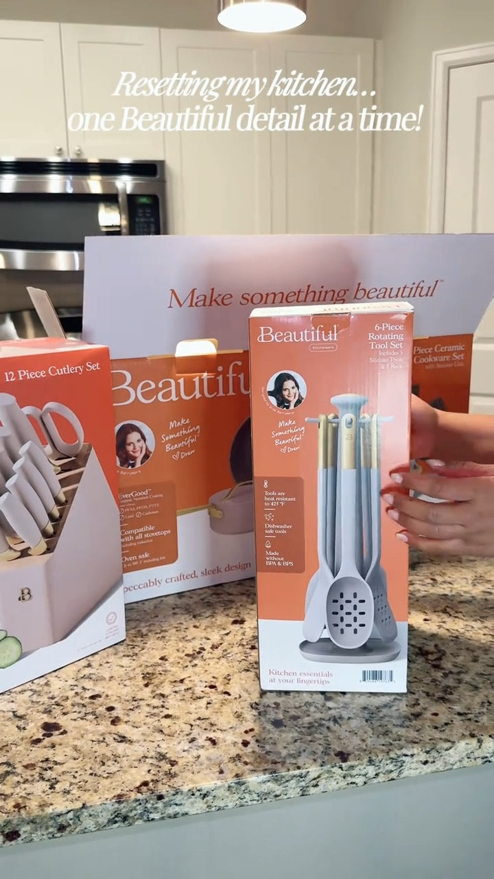 This Taupe and gold utensils set from Beautiful by Drew Barrymore makes my kitchen feel calm, intentional and put together 

#LTKstorytime #LTKvlog #LTKHome