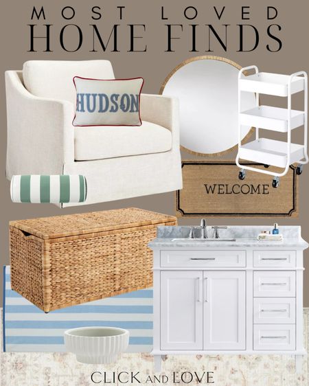 Most loved home finds! I love this woven storage bin for a playroom or living space to hide toys away 👏🏼

Target, Target home, Walmart, Walmart home, Etsy, Home Depot, wayfair, woven storage bin, upholstered chair, accent chair, storage cart, home organization, bathroom vanity, beach towel, planter, outdoor pillow, welcome mat, outdoor decor, round mirror, wall decor, mirror, monogrammed pillow, custom pillow, rug, area rug, indoor rug, neutral rug, playroom, Living room, bedroom, guest room, dining room, entryway, seating area, family room, Modern home decor, traditional home decor, budget friendly home decor, Interior design, shoppable inspiration, curated styling, beautiful spaces, classic home decor, bedroom styling, living room styling, style tip,  dining room styling, look for less, designer inspired

#LTKHome #LTKFamily #LTKFindsUnder100