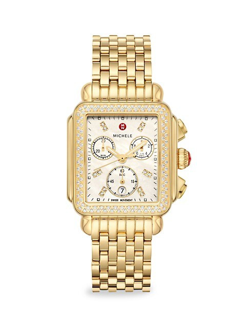 Deco Stainless Steel & Diamond Dial Bracelet Watch | Saks Fifth Avenue