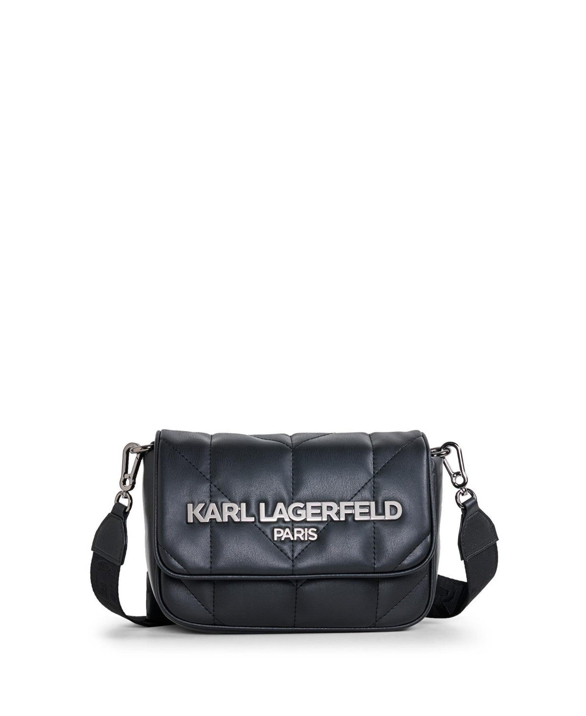 Karl Lagerfeld Paris Voyage Messenger - Black, Gunmetal | Macy's