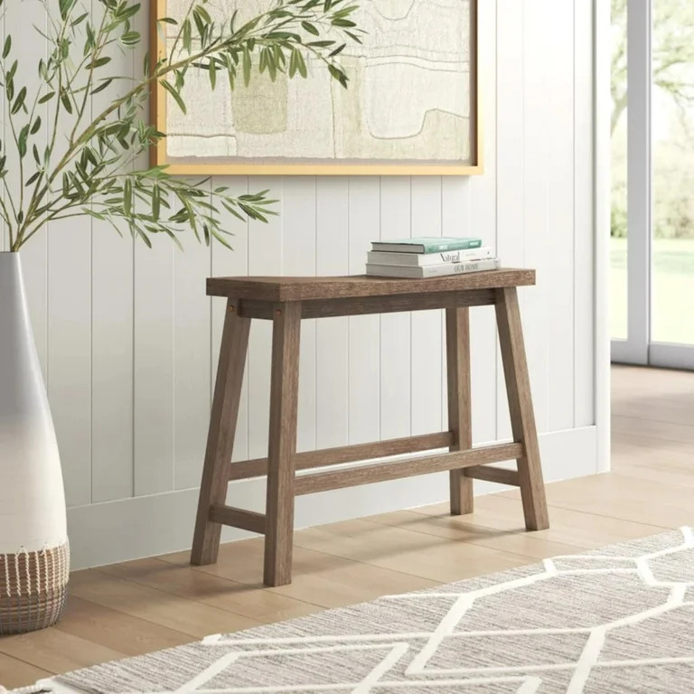 Boraam Sonoma Backless Wood Dining Bench - Barnwood Wire-Brush Finish | Walmart (US)