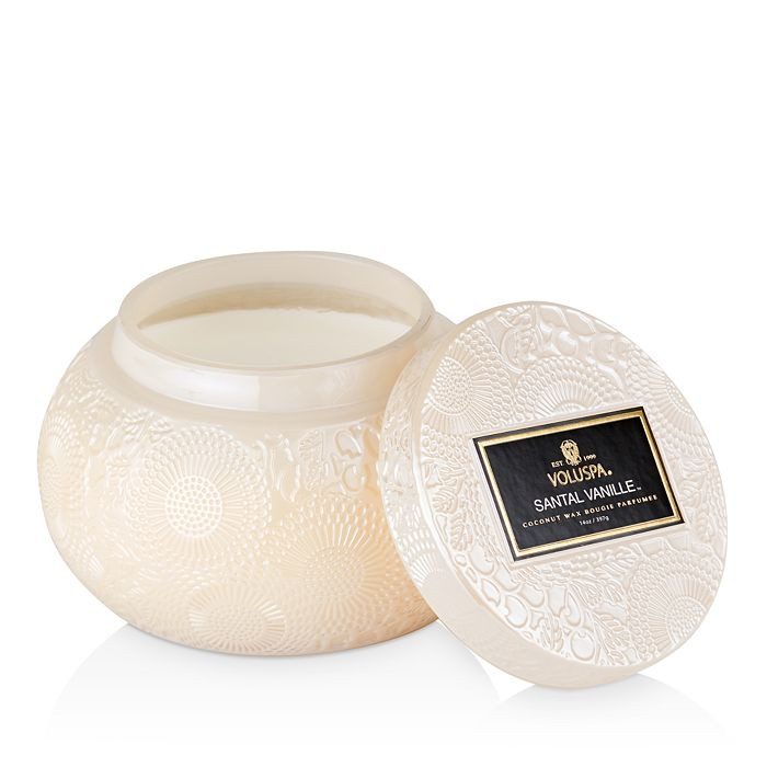 Voluspa Santal Vanille Embossed Chawan Bowl Glass Candle with Lid Back to Results - Bloomingdale'... | Bloomingdale's (US)