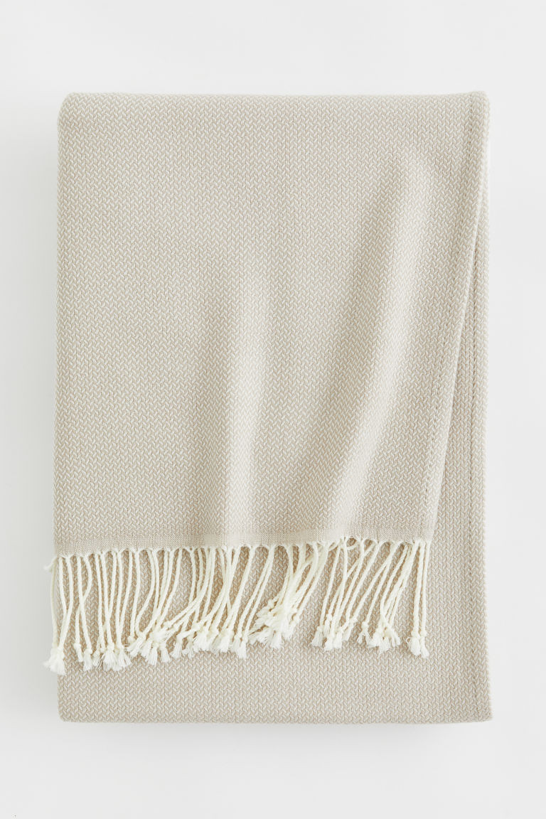 H & M - Jacquard-weave Throw - Brown | H&M (US + CA)