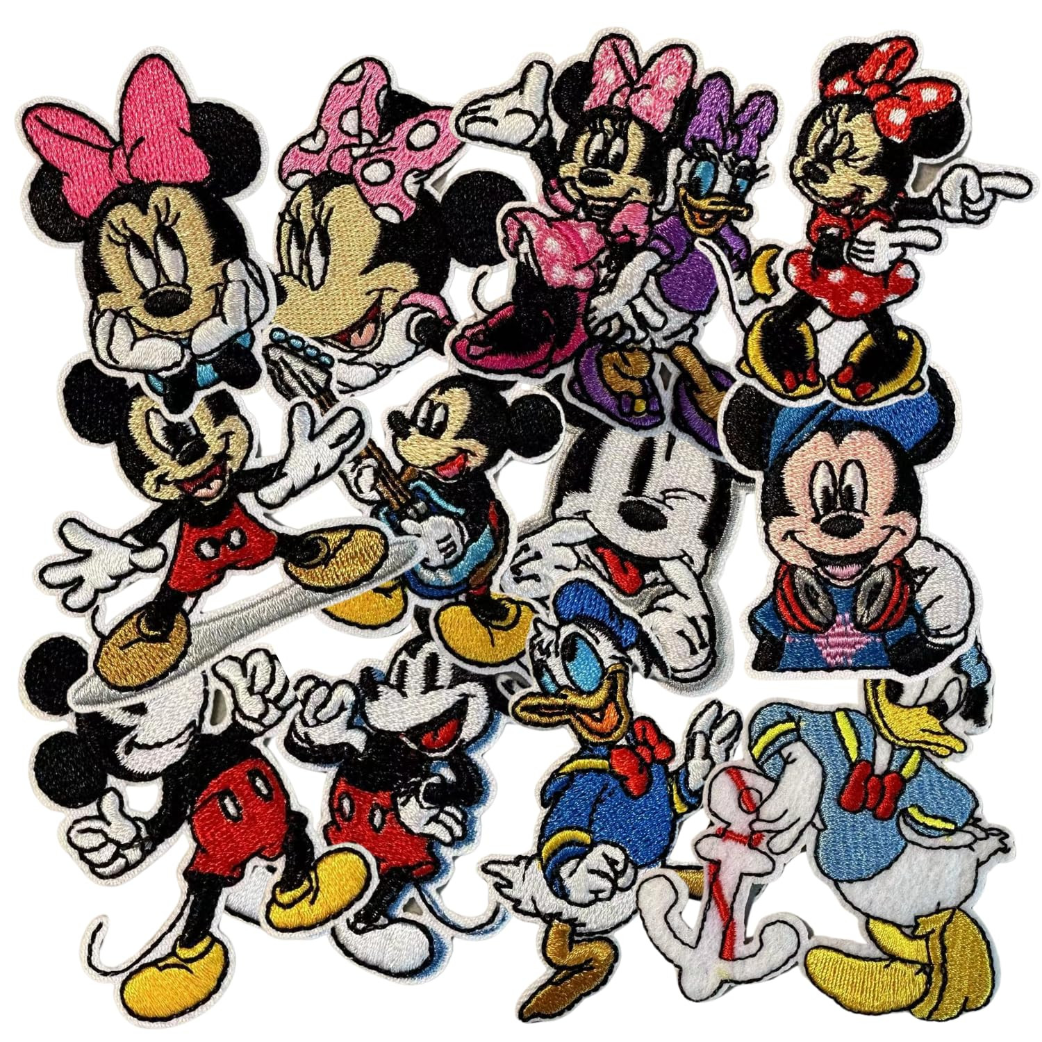 12pcs Cute Kids Cartoon Mouse Embroidery Patches Iron on/Sew on Anime Applique Embroidered Repair... | Amazon (US)
