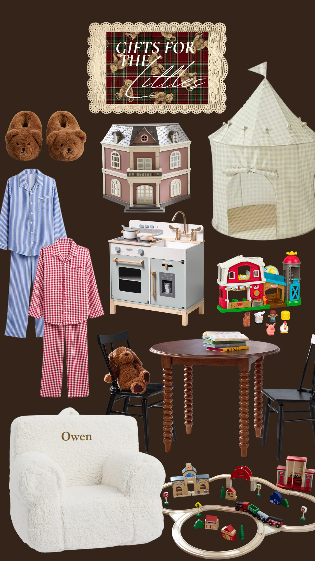 The sweetest little gifts for the tiniest people 🤎
Playroom favorites, cozy pajamas, and pieces they’ll love for years.
All linked on LTK. 

 #LTKCyberWeek #LTKGiftGuide #LTKSaleAlert