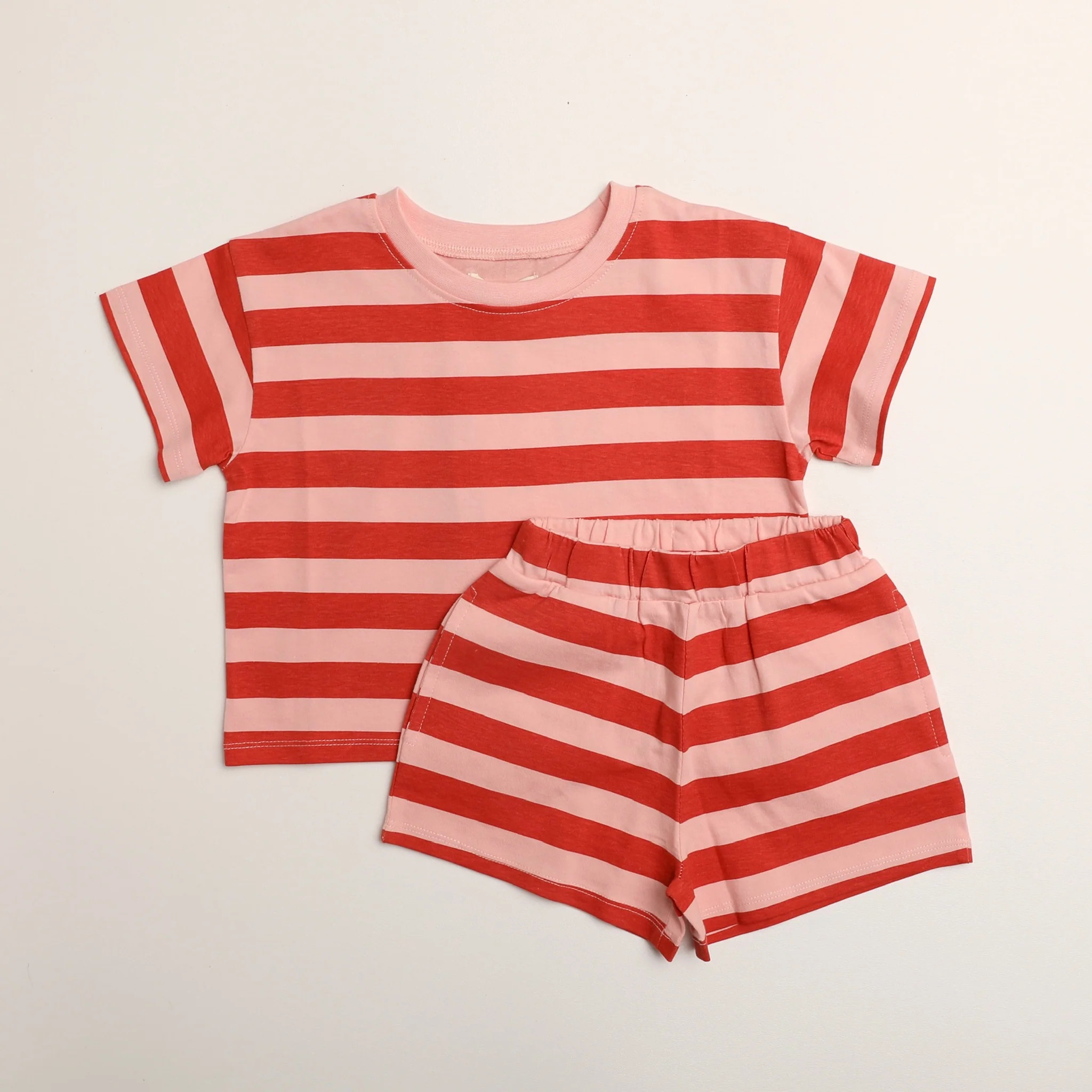 Toby Set in Blossom Stripe | Winnie and Crew