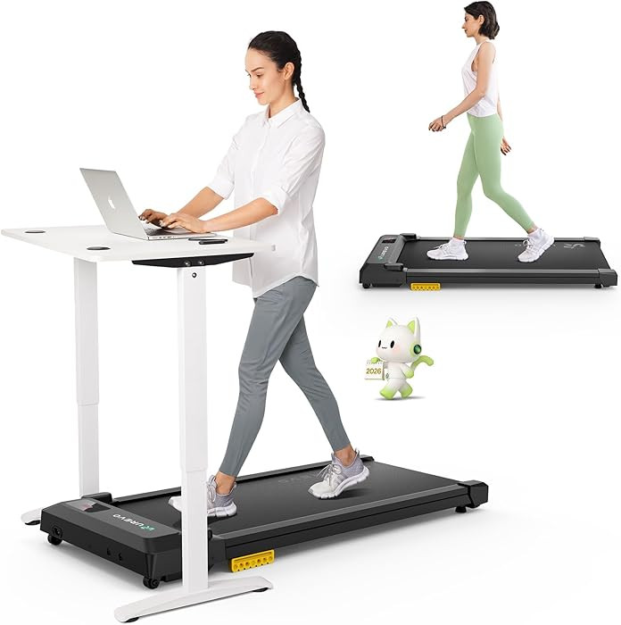 UREVO Smart Walking Pad, Standing Desk Treadmill with Double Shock Absorption, Quiet Operation, W... | Amazon (US)