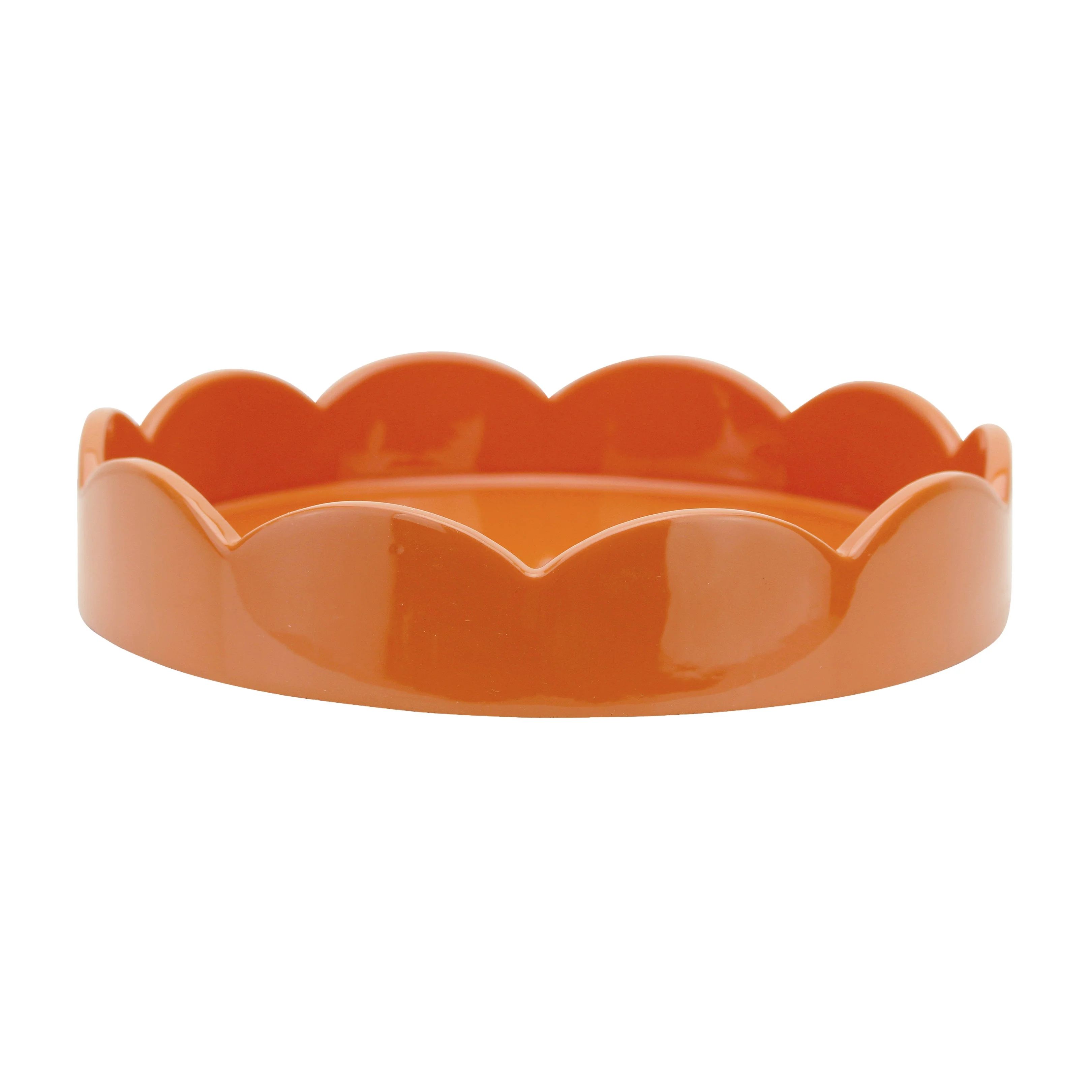 Orange Small Round Scallop Tray | Addison Ross
