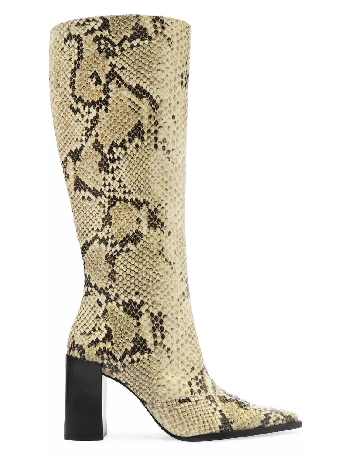 Raffaela Snake Leather Boots In Natural | Shop Simon