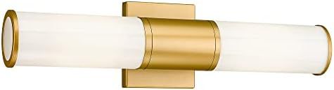 METWET Bathroom Vanity Light Fixtures, Gold Wall Lights in Milk Glass Indoor Wall Sconce, Modern ... | Amazon (US)