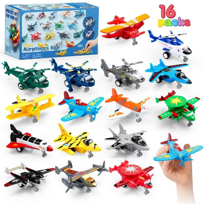 Joyfy 16Pcs Pull Back Airplane Toys,Friction Powered Plane Toys Party Favors for Kids Ages 3+, Birthday Christmas Gifts for Toddlers Ages 3 4 5 6 7 8 | Target
