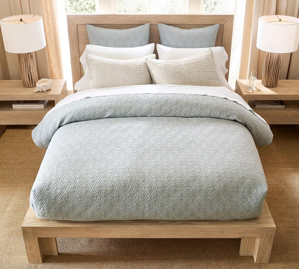 Diamond Matelasse Duvet Cover | Pottery Barn (US)