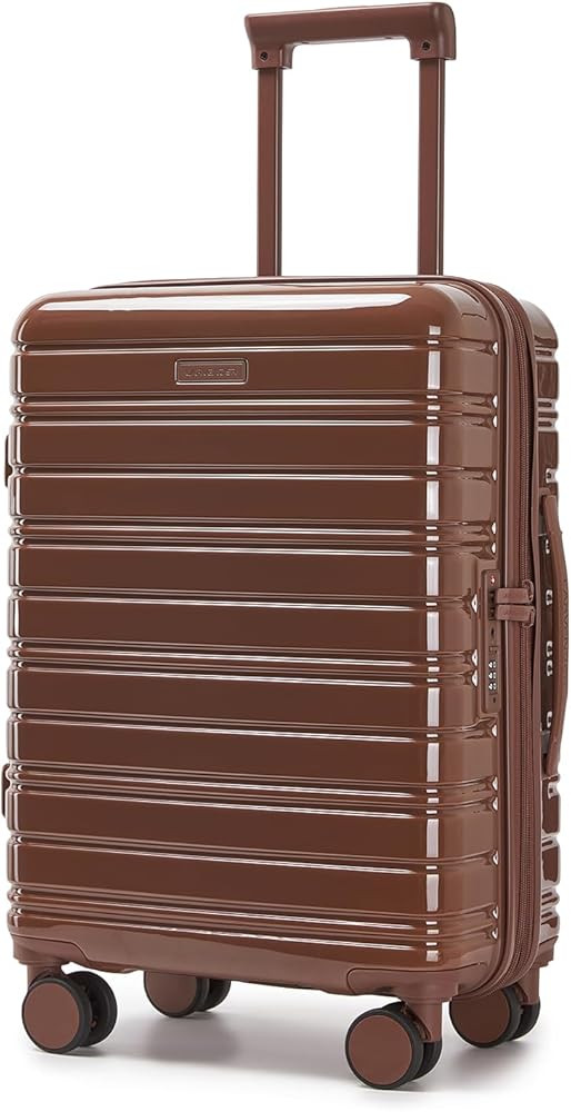 LARVENDER Carry On Luggage 22x14x9 Airline Approved, 20 Inch Expandable PC+ABS Hardside Suitcase ... | Amazon (US)