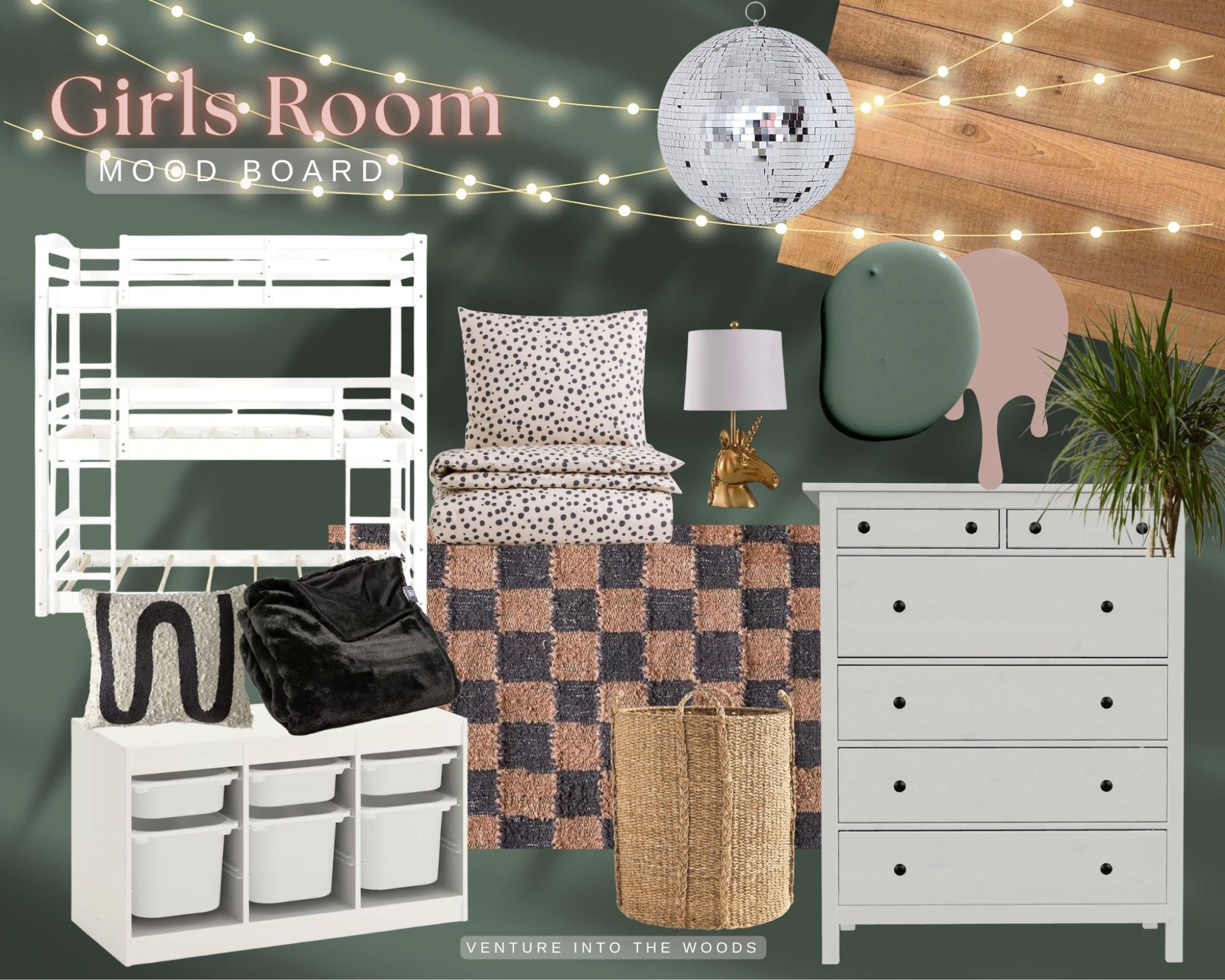 Girls Eclectic Bedroom Moodboard

#LTKhome #LTKkids