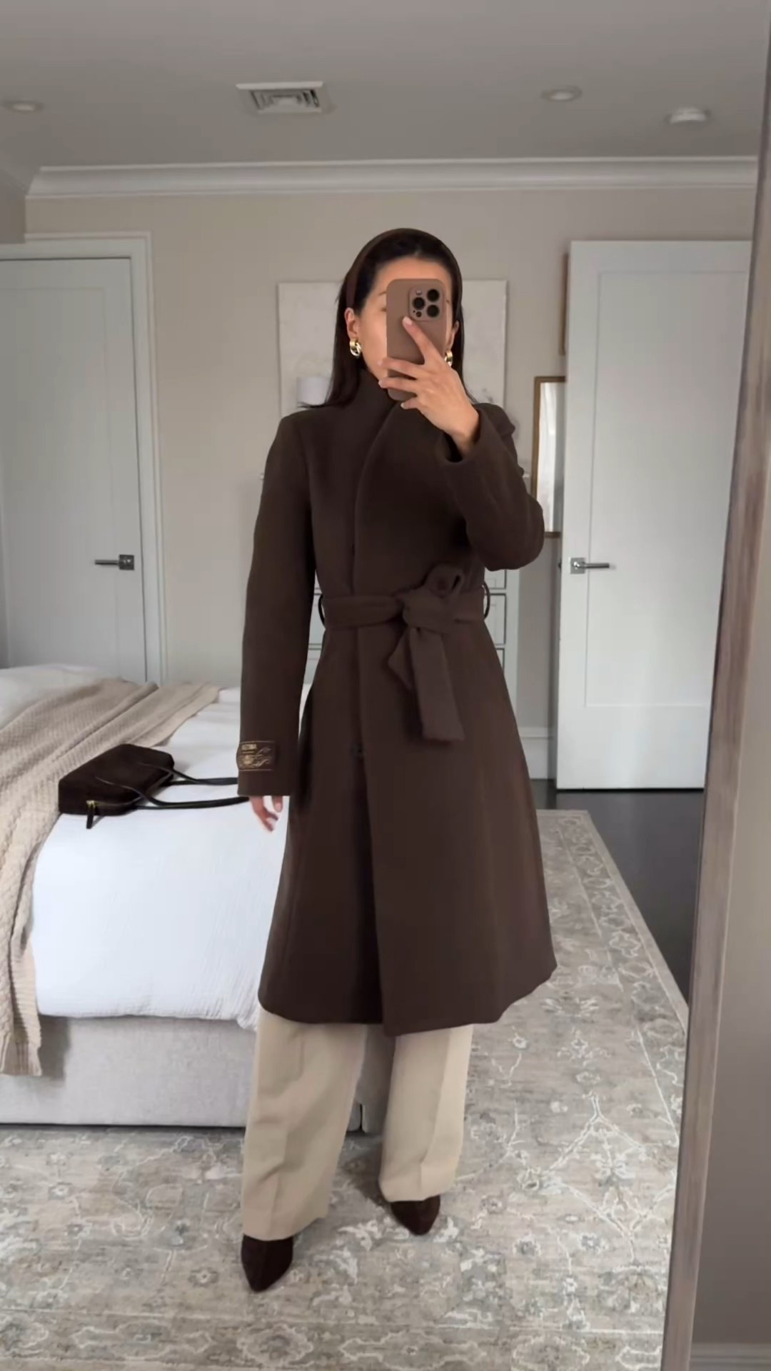 Aritzia sale - note sale items only returnable for exchanges and store credit

Trying on the Heirloom coat in XXS
Slim fit, warm wool-cashmere weight, A line bottom, buttons down the front on one side that you don't have to close all of them if you use the tie belt. The belt is securely attached using two wider loops on both side.

The Connor coat is a little more versatile since you want wear the collar flipped up or down. 

But the higher wool cashmere material content on this one is very nice, and feels warm and plush. 

- Aritzia effortless pants 0 Short ( I can do a 00, it would just be more snug at the ewaist). beautiful quality and fabric but short still runs a little long

- merino wool sweater tee XXS

- madewell belt XXS and belt

black friday sales, workwear , winter wool coat , petite trousers  

 

 

#LTKCyberWeek #LTKPetite #LTKWorkwear