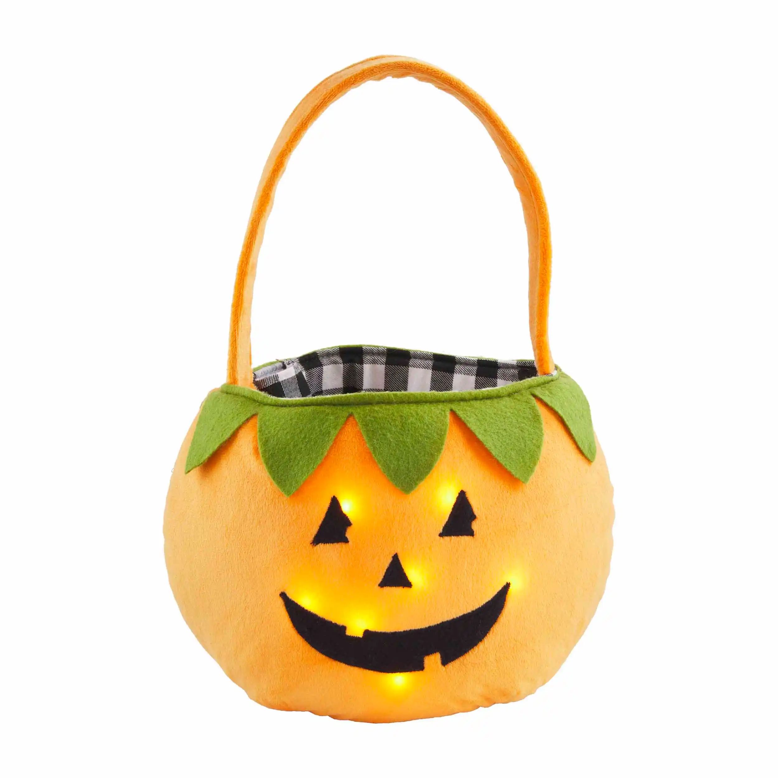 Light-Up Jack-O-Lantern Halloween Bag | Mud Pie (US)