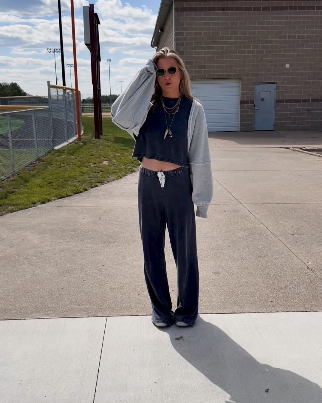 She loves her pants stupid long so she always buys them in longs 🫠🤌🏼. Wearing a SUPER cozy aerie set. Oversized ballon cardigan is a solid freepeople find. And per usual converse platforms and jewelry favs 
#fpstyle #aerie #outfitstyle

#LTKmomlife #LTKSaleAlert #LTKootd