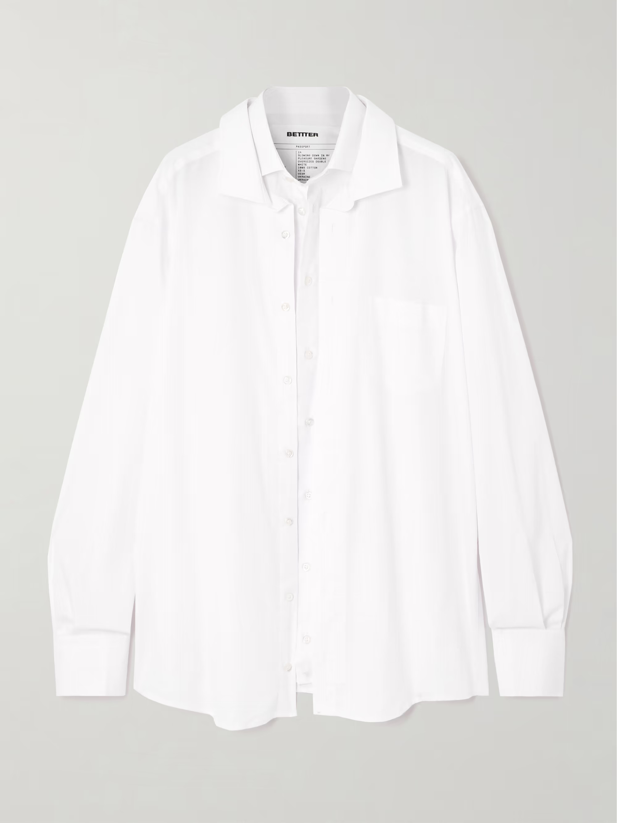 Oversized layered cotton-poplin shirt | NET-A-PORTER (UK & EU)