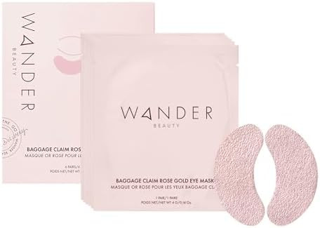 Wander Beauty Baggage Claim - Rose Gold Foil Under Eye Patches For Dark Circles and Puffiness - U... | Amazon (US)