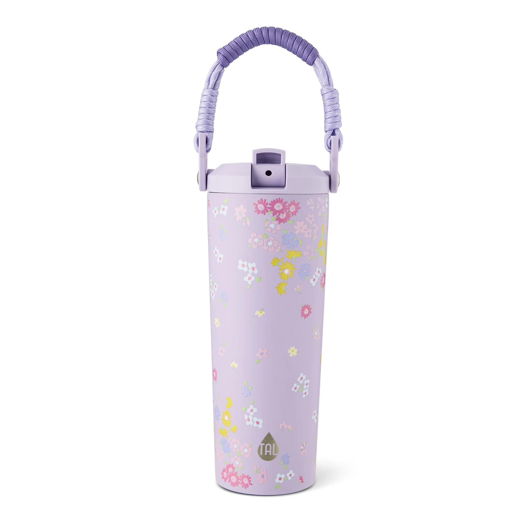 TAL Hudson 24oz Stainless Steel Water Bottle with Paracord Handle, Flower Design | Walmart (US)