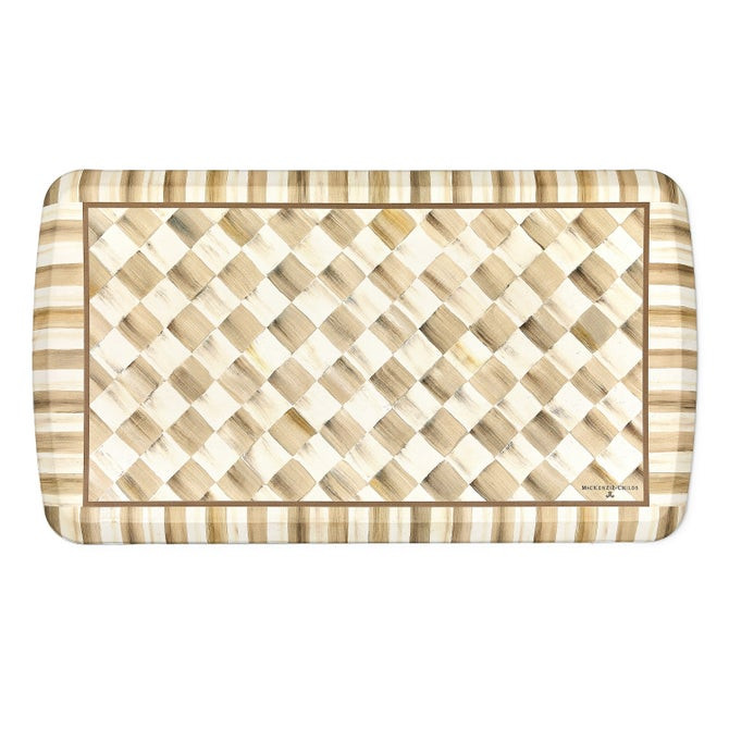 Mocha Check 20" x 36" GelPro Comfort Mat | MacKenzie-Childs
