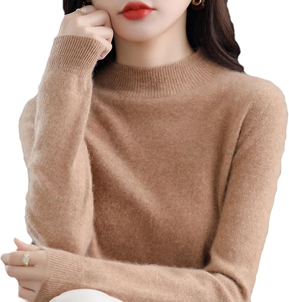Cashmere Sweaters for Women, 100% Cashmere Long Sleeve Crew Neck Lightweight Soft Knitted Pullove... | Amazon (UK)