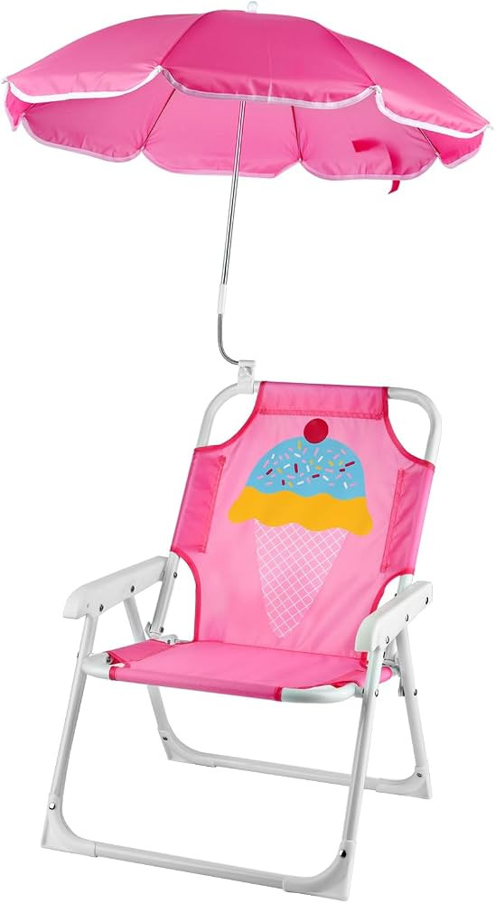 PLULON Kids Beach Chair with Umbrella Folding Lawn and Camping Chair with Summer Shade for Beach,... | Amazon (US)