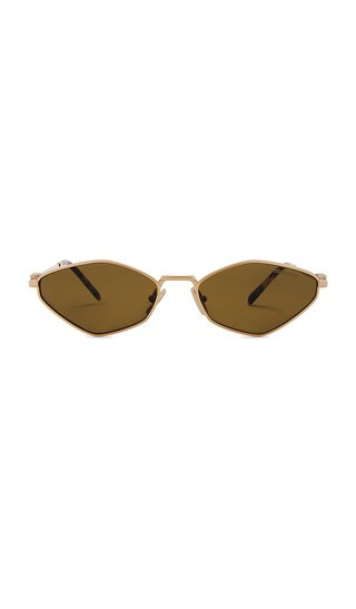 Oval Sunglasses in Gold | Revolve Clothing (Global)