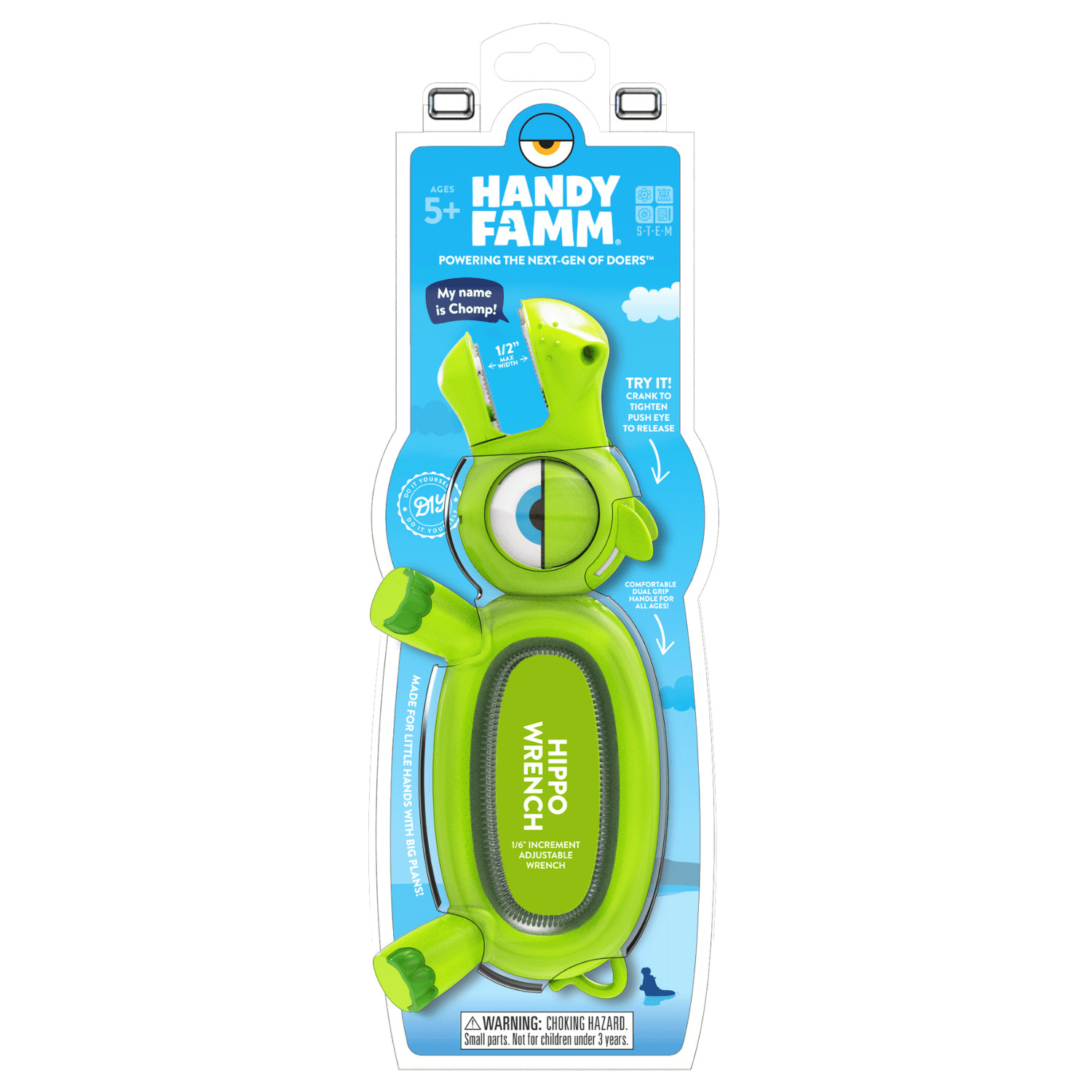 Handy Famm Hippo Kid Safe Adjustable Wrench, Real DIY Tool for Kids 5 and Up, STEM Learning & Mot... | Walmart (US)