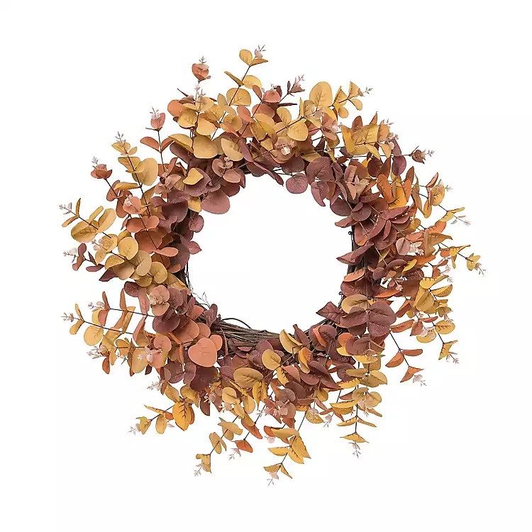 New! Harvest Yellow Eucalyptus Wreath | Kirkland's Home