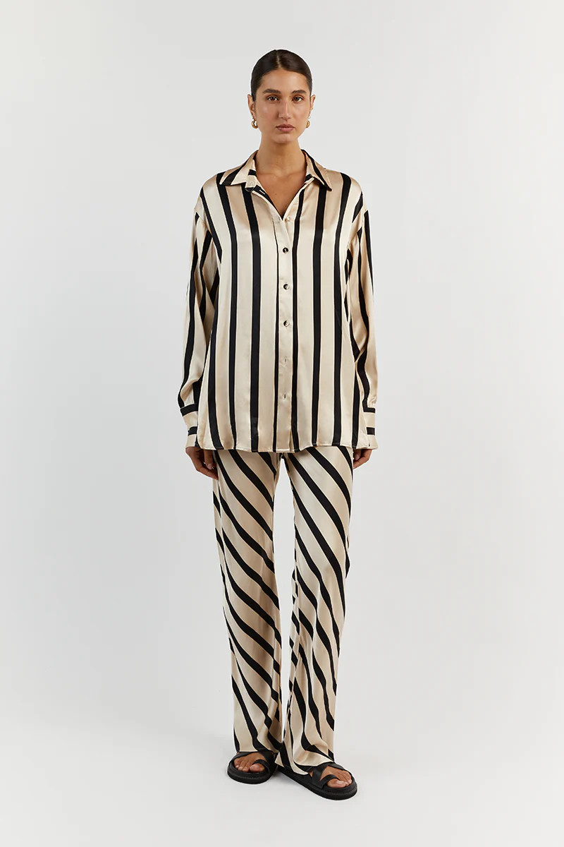 PIPPA STONE SATIN BIAS CUT PANT | DISSH