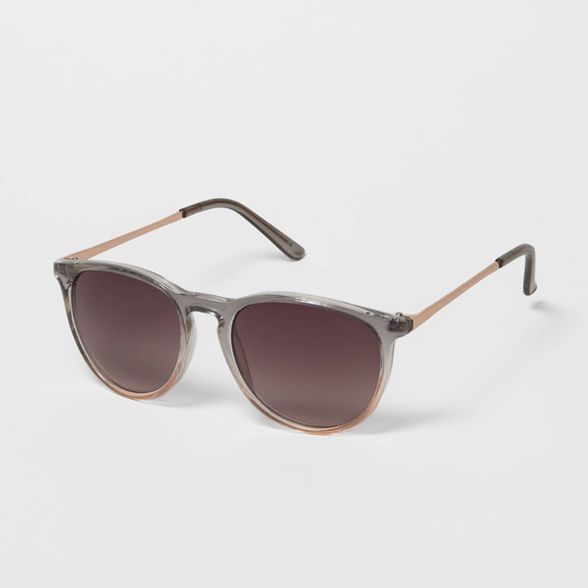 Women's Two-Tone Gradient Metal Round Sunglasses - A New Day™ | Target