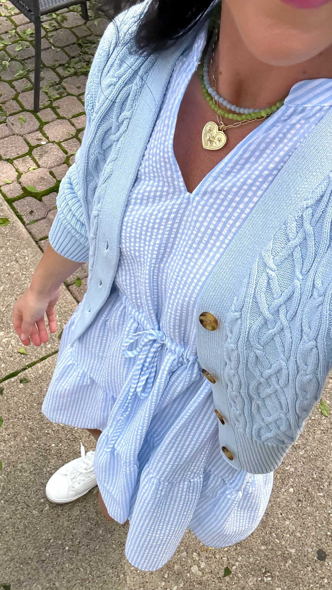 I cannot get over this seersucker dress!! Only $17 from Walmart👏 Perfect for Memorial Day weekend or 4th of July. It looks very similar to a Vineyard Vines dress, but at a fraction of the price. So easy to throw on during the spring and summer months, and it looks great with sneakers, heels, and sandals. Such a classic mini dress! 

I styled it with my favorite $30 white sneakers from Target, pearl earrings, a flag sweater draped over my shoulders, and a timeless neutral tote bag. 

*NOTE: It is not lined and the fabric is a bit sheer. I am wearing the tan undershorts (linked here) and a tan bra in this video, and I had my mom double check and she said they weren’t visible/looked good! However, you could also wear it with a slip underneath. 

Sizing:
Fits TTS, I’m wearing an XS. 

Walmart, Target, Tuckernuck, affordable style, look for less, classic style, preppy, mom style, spring dress 

#LTKstyletip #LTKfindsunder50 #LTKSeasonal